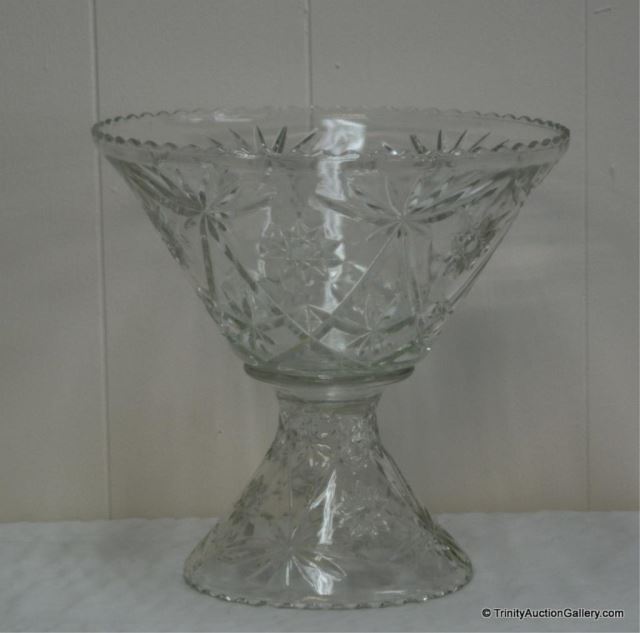 Appraisal: EAPC Anchor Hocking Punch Bowl with Pedestal BaseEarly American Prescut