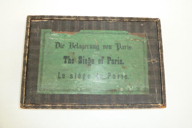 Appraisal: Siege of Paris Educational Toy in original wooden slide top