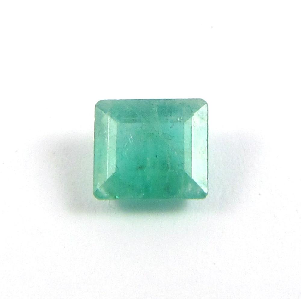 Appraisal: AN UNSET RUSSIAN EMERALD WITH GIA REPORT a modified rectangular