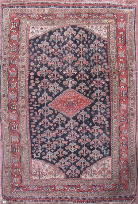 Appraisal: An Afshar rug late th century the indigo field with