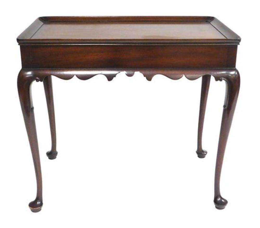 Appraisal: Queen Anne reproduction tea table by Kittinger for Colonial Williamsburg