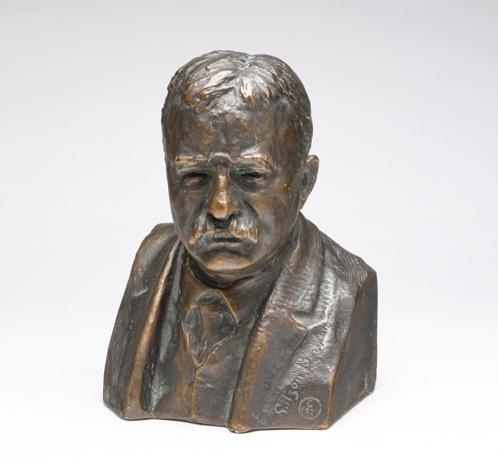 Appraisal: TEDDY ROOSEVELT COMPOSITE BUST AFTER BORGLUM American th century Plaster