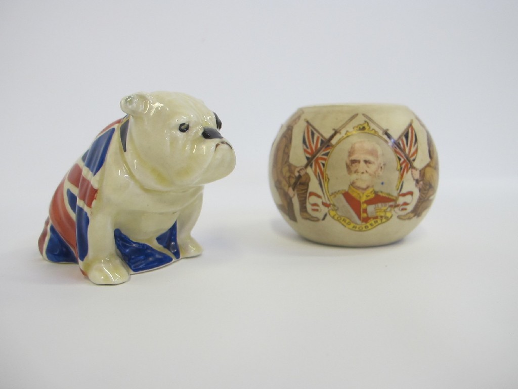 Appraisal: Royal Doulton Bulldog no and a Carlton Ware Lord Roberts