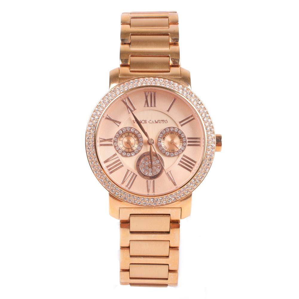 Appraisal: Vince Camuto Pink Women's Rose Gold-tone Stainless Steel Bracelet Watch