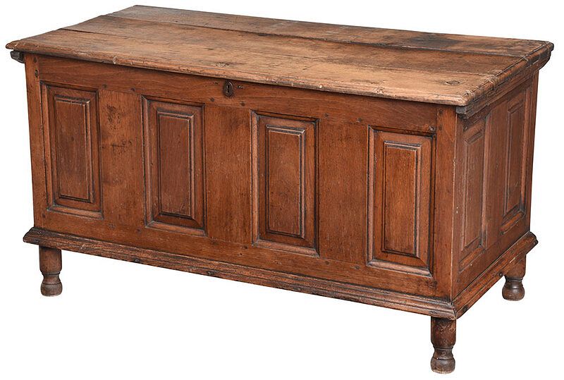 Appraisal: Rare Southern William and Mary Paneled Chest possibly Virginia early