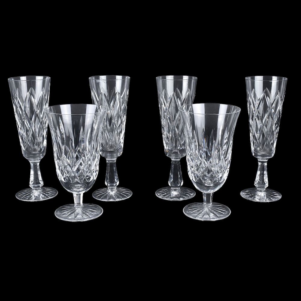 Appraisal: Six Waterford Crystal Glasses Six Waterford Crystal Glasses Includes fluted