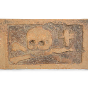 Appraisal: An Italian Terracotta Memento Mori Tomb Plaque POSSIBLY TH TH