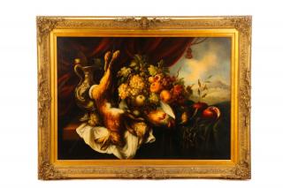 Appraisal: Large Continental Still Life w Dead Game O C Continental