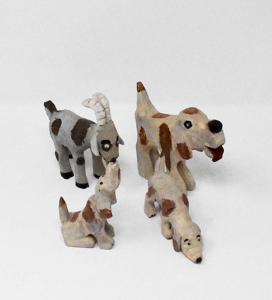 Appraisal: carved wooden animal figures carved wooden animal figures from Paul