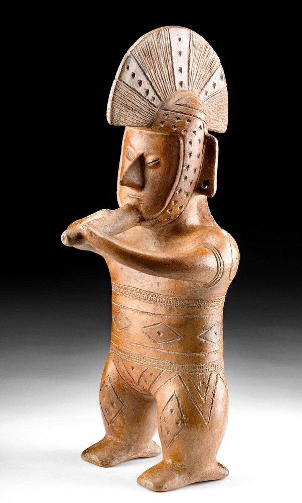 Appraisal: Colima Pottery Standing Musician Shaman with TL Pre-Columbian West Mexico