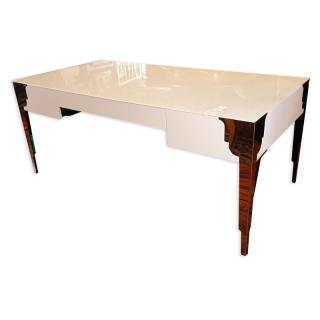 Appraisal: Large Contemporary Painted Desk Unsigned Good condition Measures - H