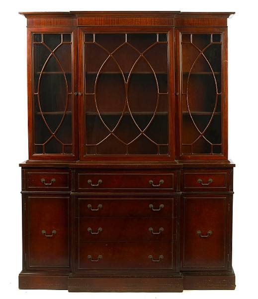 Appraisal: A George III style secretary bookcase height in width in