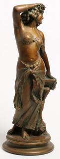 Appraisal: After Gambogi The bronzed young dancer with upraised arm standing