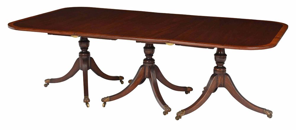 Appraisal: George III Style Three Pedestal Dining Table th century each