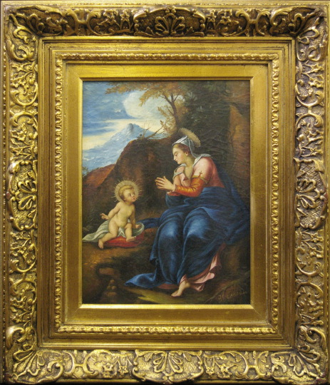 Appraisal: Italian School th Century Madonna and Child oil on panel