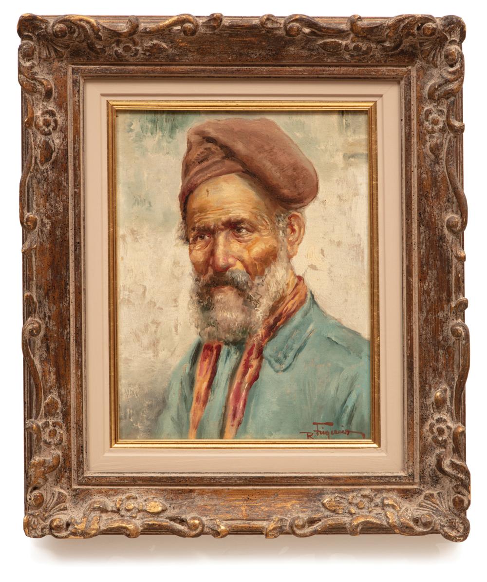 Appraisal: Roberto Figerio Italian th c Portrait of a Man oil