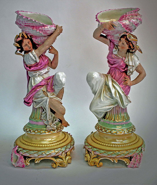 Appraisal: A PAIR OF LATE TH CENTURY CONTINENTAL PORCELAIN VASES in