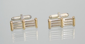 Appraisal: Tiffany Co K Sterling Silver Cuff Links Marked Tiffany sterling