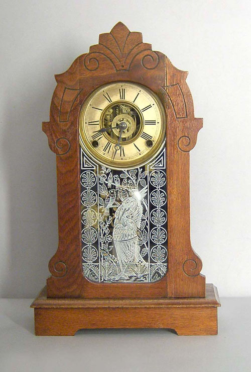 Appraisal: Ansonia walnut mantle clock h