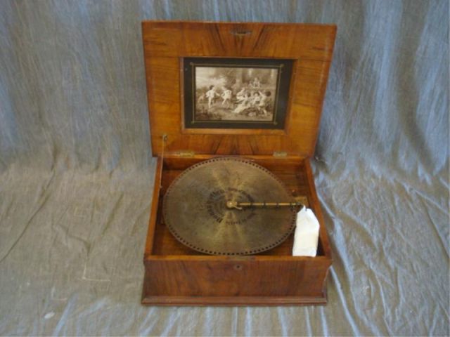 Appraisal: Polyphon disc music box - table model Property from Chappaqua