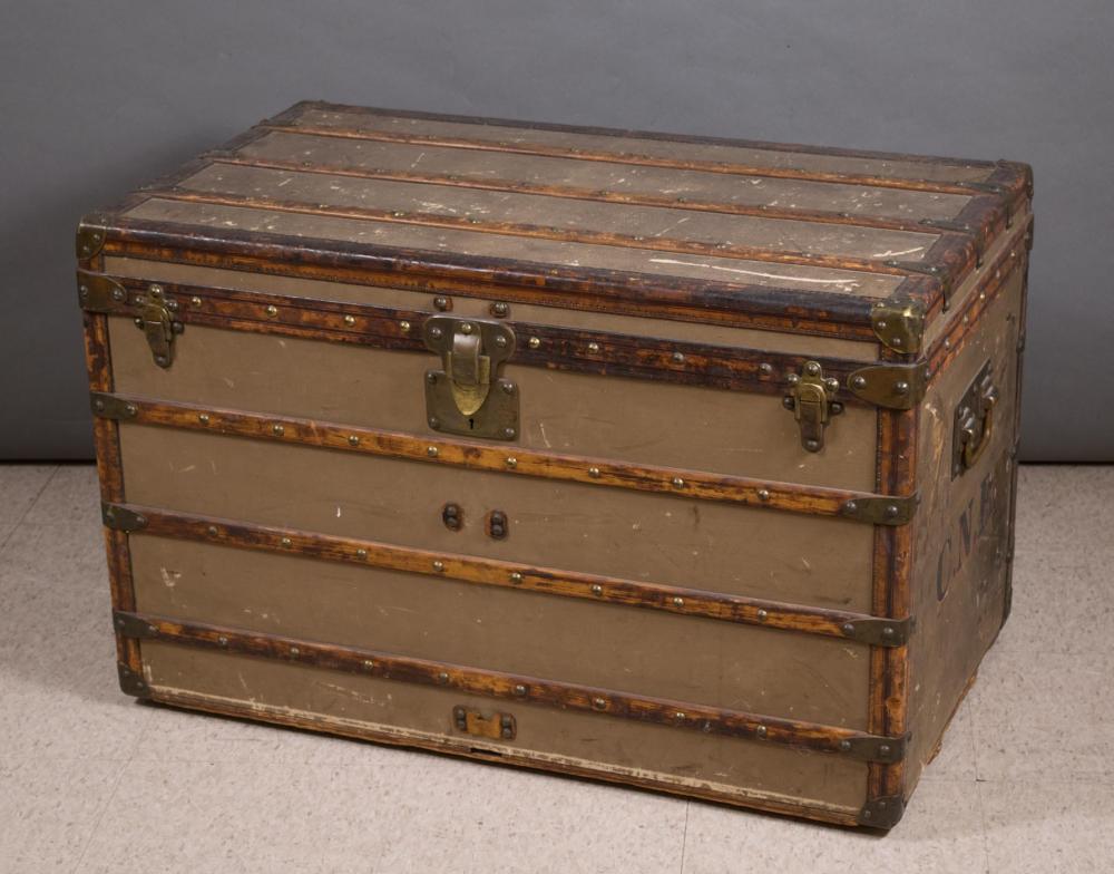 Appraisal: VINTAGE LOUIS VUITTON STEAMER TRUNK French s n early th