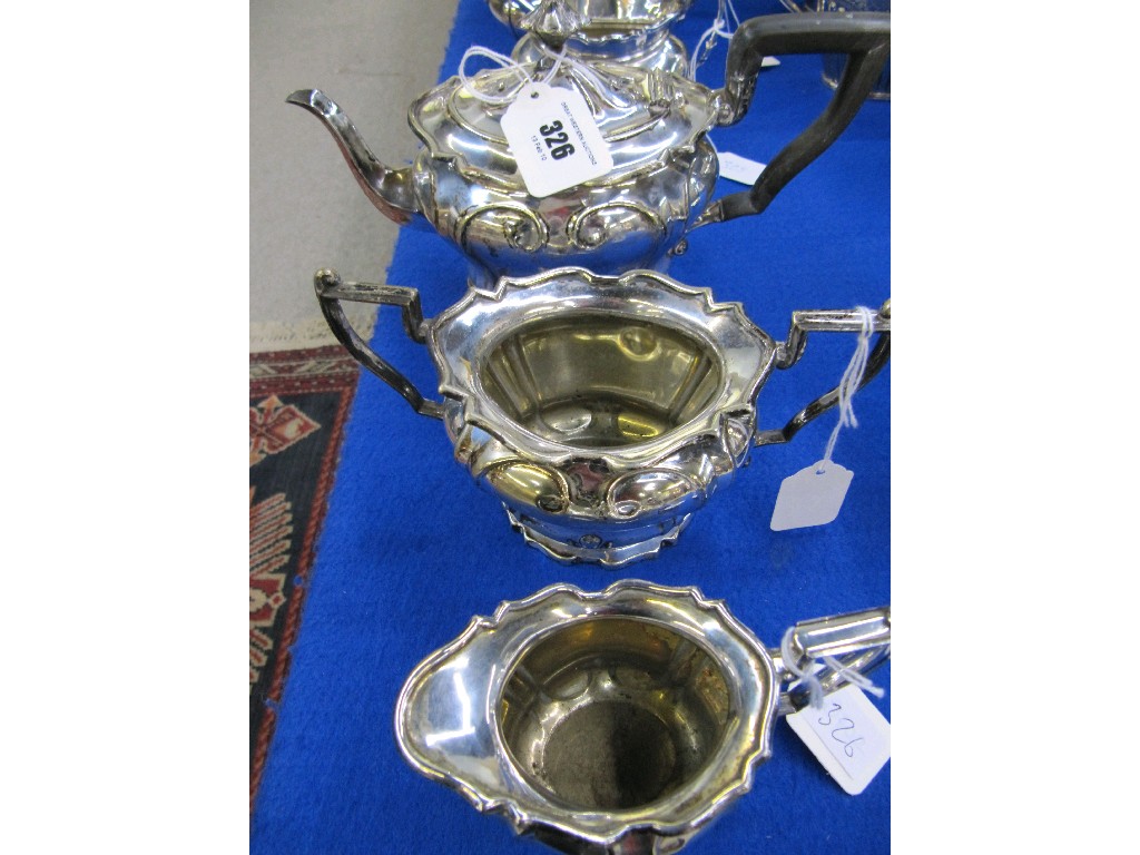 Appraisal: Bachelor's three piece EP tea service