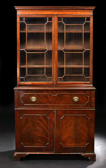 Appraisal: Late George III Mahogany Secretary Bookcase early th century the