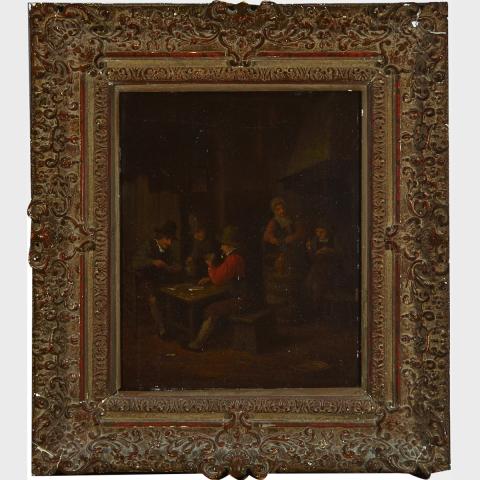 Appraisal: Follower of David Teniers the Younger - PLAYING CARDS KARTENSPIELER