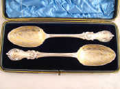 Appraisal: A pair of late Victorian silver finely chased parcel gilt