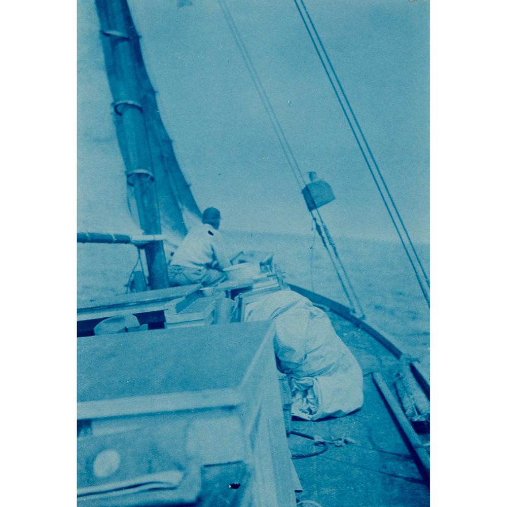 Appraisal: Edward S Curtis - Elsie Allen Sailboat ca cyanotype Curtis