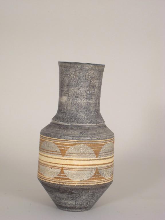 Appraisal: A Troika pottery urn Vase decorated disk geometric design on