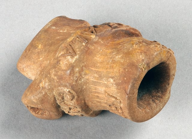 Appraisal: Wood pipe carved at Camp Mobile Alabama by C H