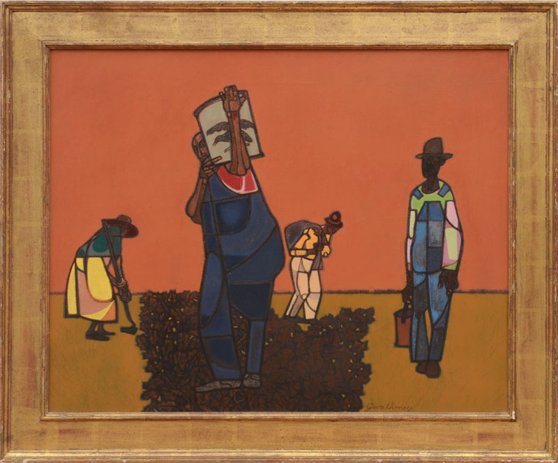 Appraisal: ROBERT GWATHMEY - ITINERANT FARMER Oil on canvas signed 'Gwathney'