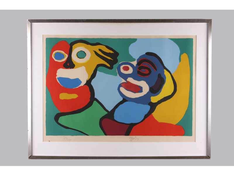 Appraisal: Karel Appel Dutch - Sunshine People color lithograph artist signed