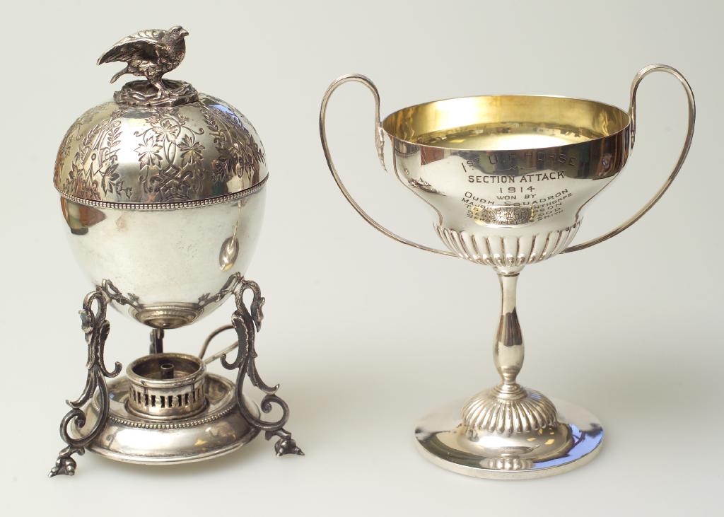 Appraisal: MILITARY INTEREST MAPPIN WEBB SILVER PLATED TROPHY RELATING TO OUDH