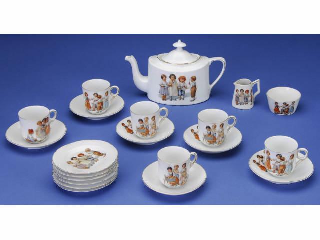 Appraisal: Austrian Porcelain Child's Tea Set Austria ca service for six