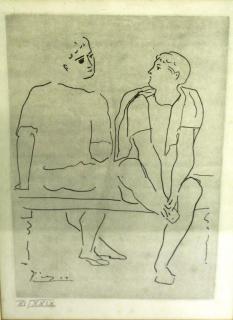 Appraisal: Pablo Picasso Spanish A Celle Qui N'aime Plus depicting two