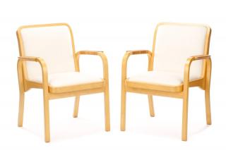 Appraisal: Pair of Beech Alvar Aalto for Artek Armchair Alvar Aalto