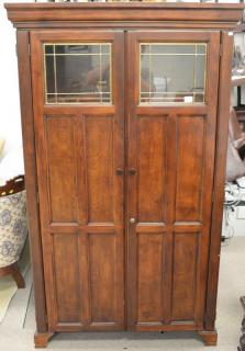 Appraisal: Two door armoire having built in desk interior ht in