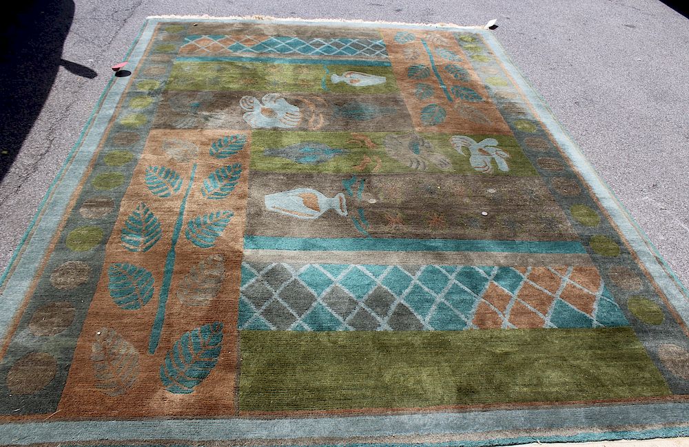 Appraisal: Vintage and Fine Quality Hand Woven Abstract Carpet Purchased at