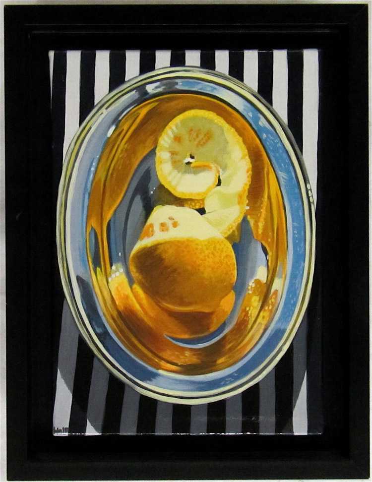 Appraisal: SHERRIE WOLF OIL ON CANVAS Oregon born Lemon Peel still-life