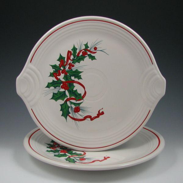 Appraisal: Two Fiesta Christmas plates with Holly in White Marked with