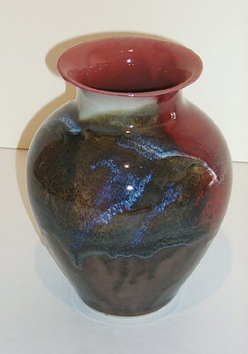 Appraisal: Glazed vase Ceramic on Ceramic Cox Valda x x inches