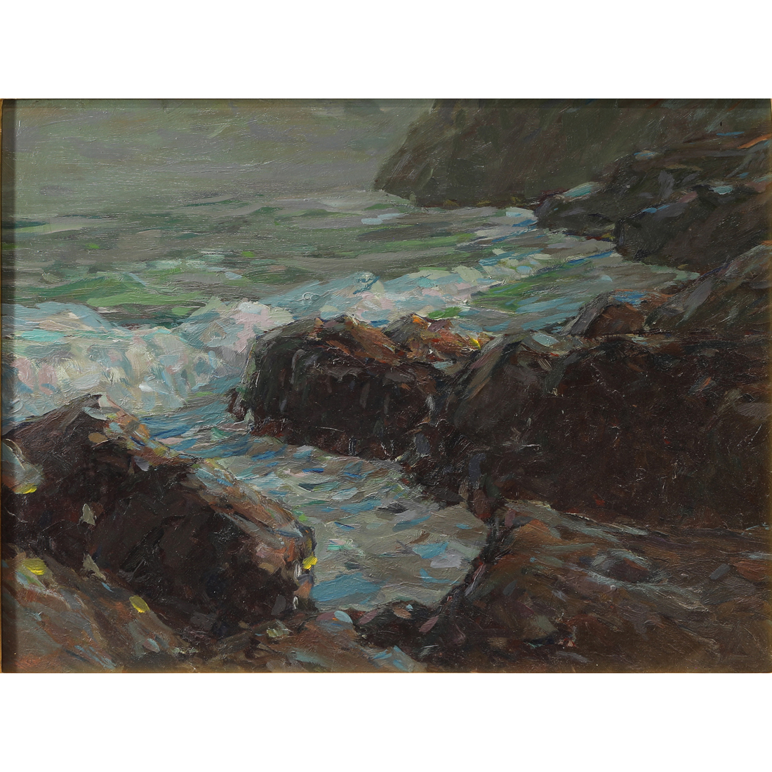 Appraisal: PAINTING KARL SCHMIDT Karl Schmidt American - Untitled Seashore oil