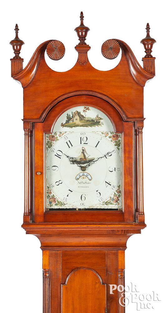 Appraisal: Johann Samuel Krause tall case clock Johann Samuel Krause Pennsylvania