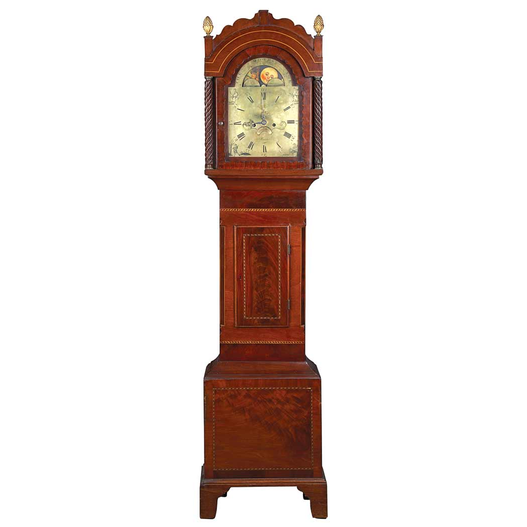 Appraisal: George IV Shoestring Inlaid Mahogany Tall Case Clock th Century