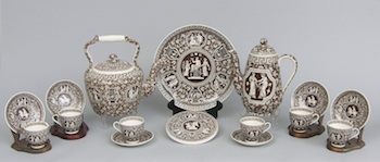 Appraisal: A Spode Copeland Coffee Tea Service In the Greek pattern