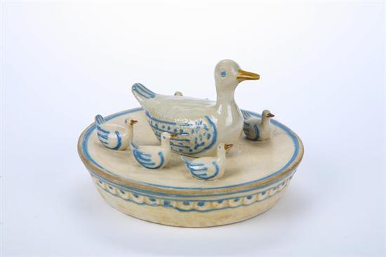 Appraisal: STONEWARE WHIMSEY WITH DUCKS Signed William and Barry or Perry