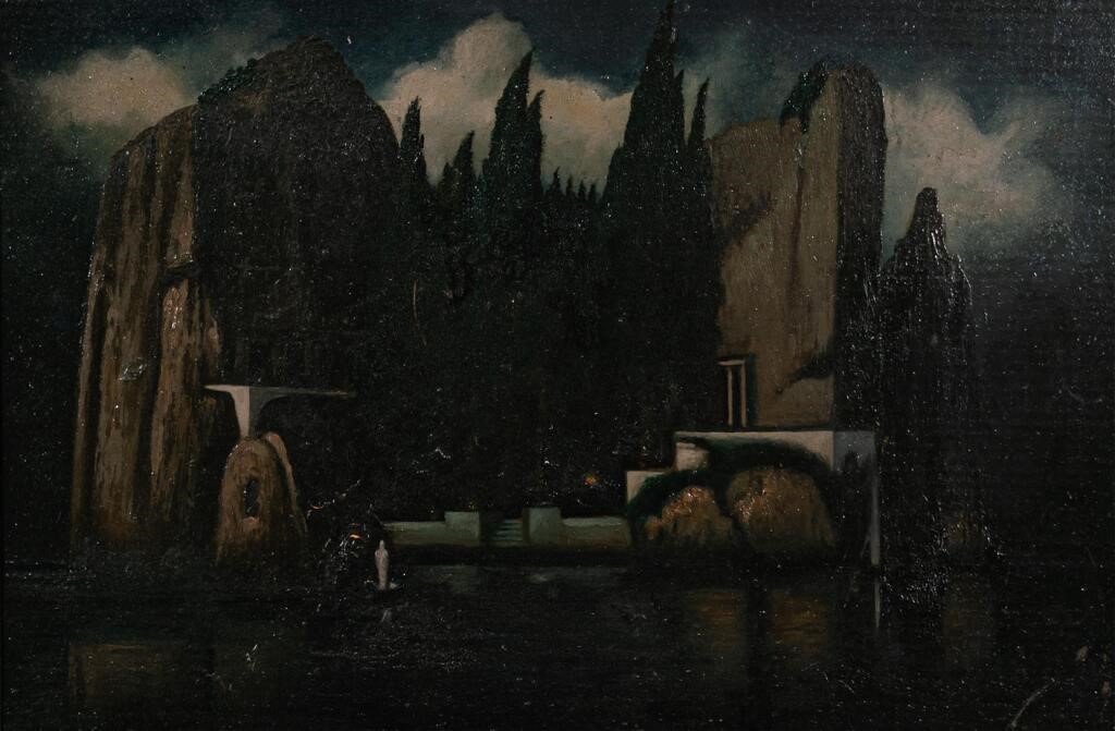 Appraisal: After Arnold Bocklin Switzerland - Oil on canvas laid down