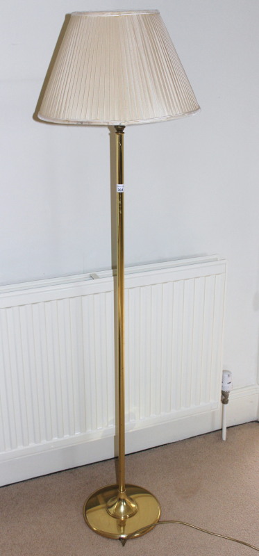 Appraisal: A brass floor lamp and shade main house